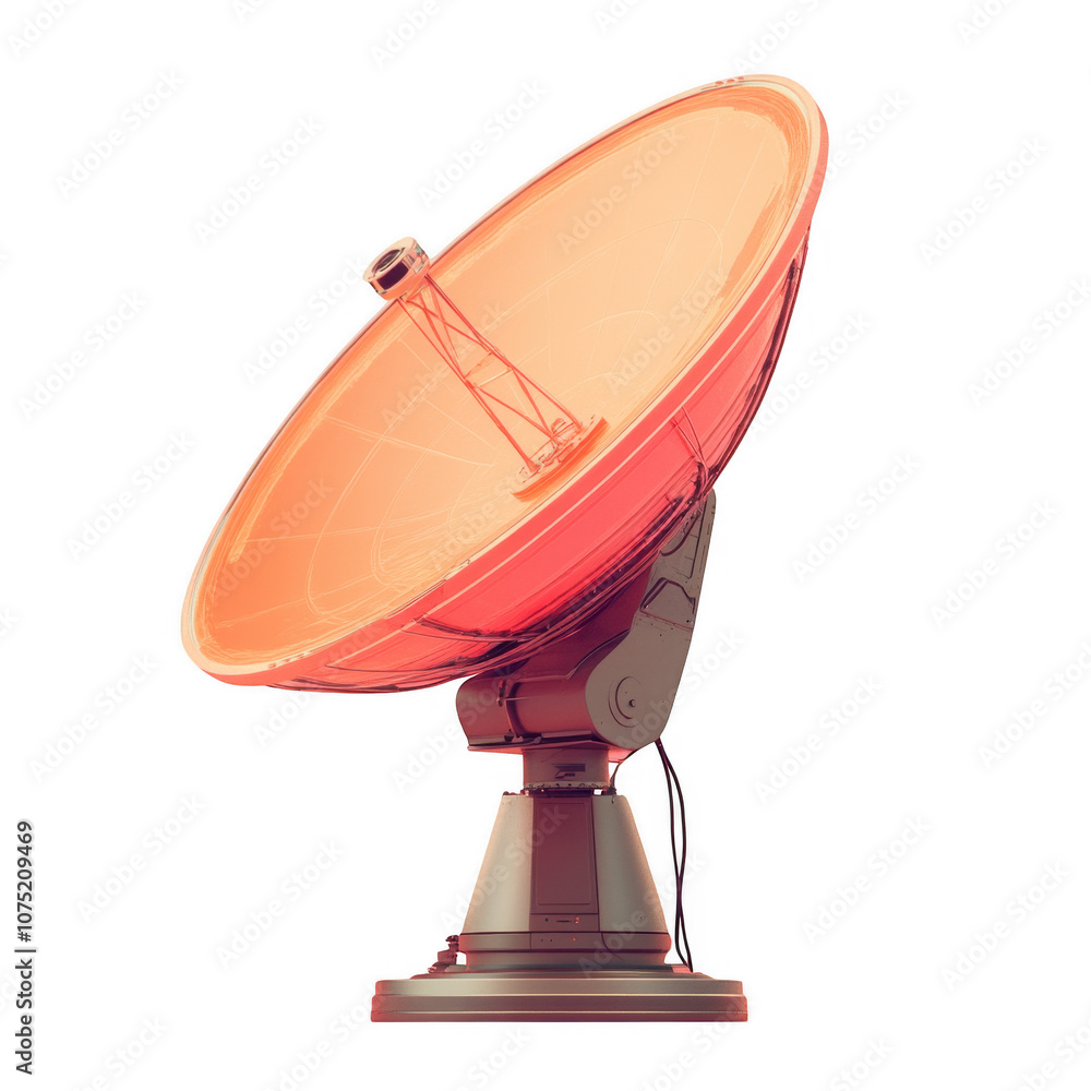 Vibrant Orange Satellite Dish Antenna Vibrant Orange Satellite Dish Antenna