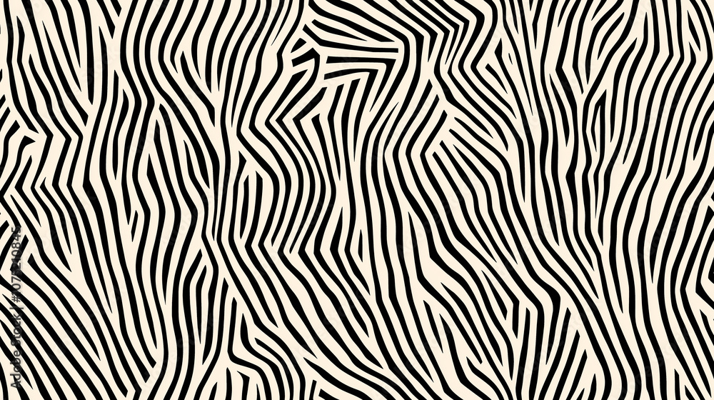 Dynamic zebra-inspired seamless pattern with bold, irregular black lines on cream background, perfect for interiors, fabric, graphic design, and digital textures. Dynamic zebra-inspired seamless pattern with bold, irregular black lines on cream background, perfect for interiors, fabric, graphic design, and digital textures.