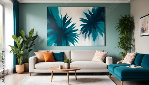 Fototapeta Naklejka Na Ścianę i Meble -  Photo interior modern design room 3d design