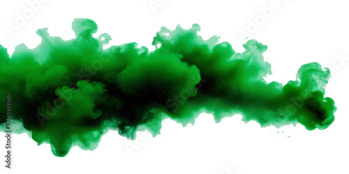 Wallpaper Mural Beautiful green smoke plume isolated on transparent background. bright orange paint color powder festival background.	 Torontodigital.ca