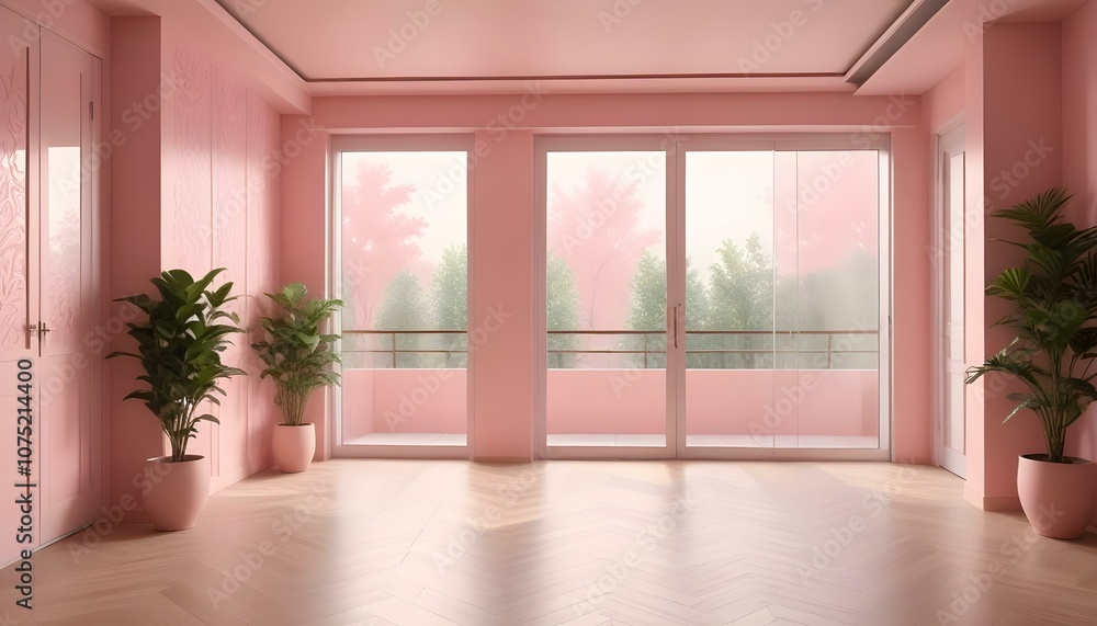 Fototapeta premium Photo interior modern design room 3d design