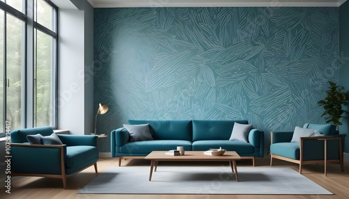 Fototapeta Naklejka Na Ścianę i Meble -  Photo interior modern design room 3d design