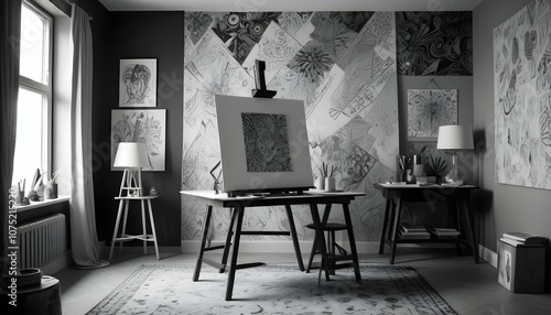 Fototapeta Naklejka Na Ścianę i Meble -  Photo interior modern design room 3d design