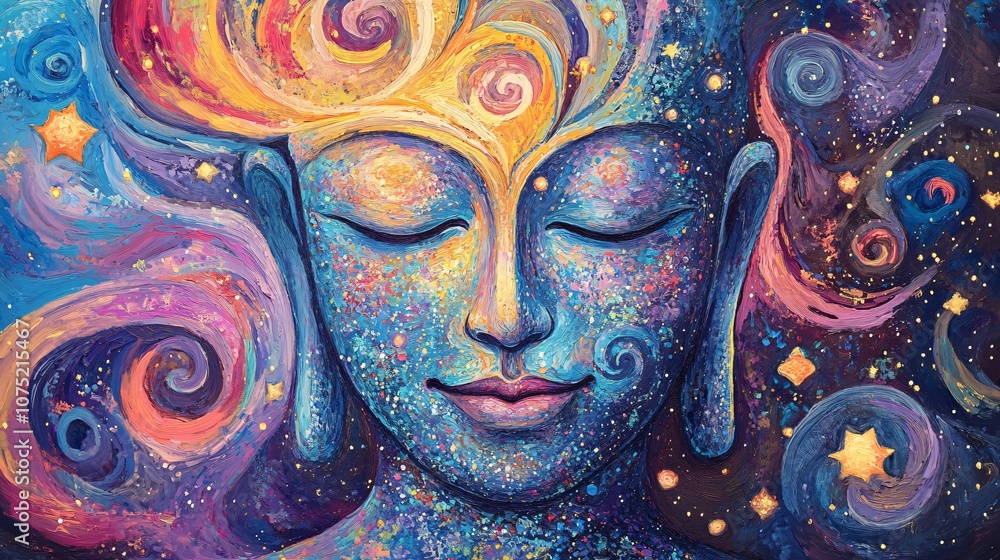 Cosmic Enlightenment Buddha in the Starry Sky Cosmic Enlightenment Buddha in the Starry Sky