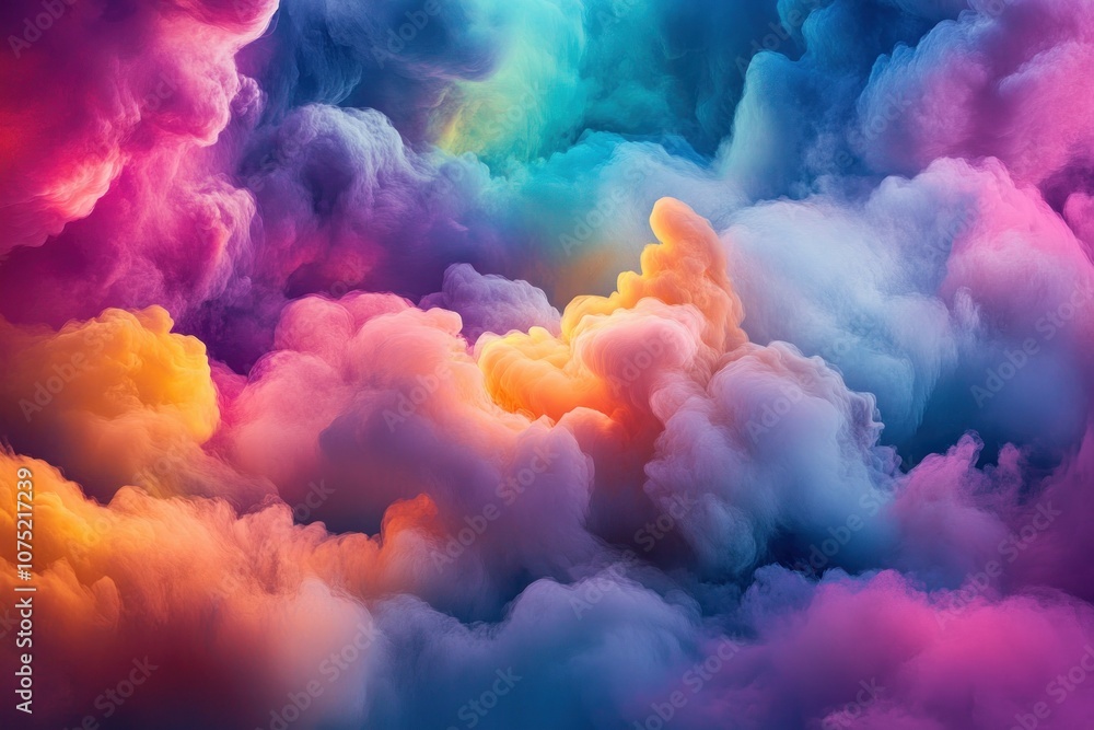 Fototapeta premium Vibrant Abstract Cloud Design in Rich Colors