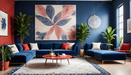 Fototapeta Naklejka Na Ścianę i Meble -  Photo interior modern design room 3d design