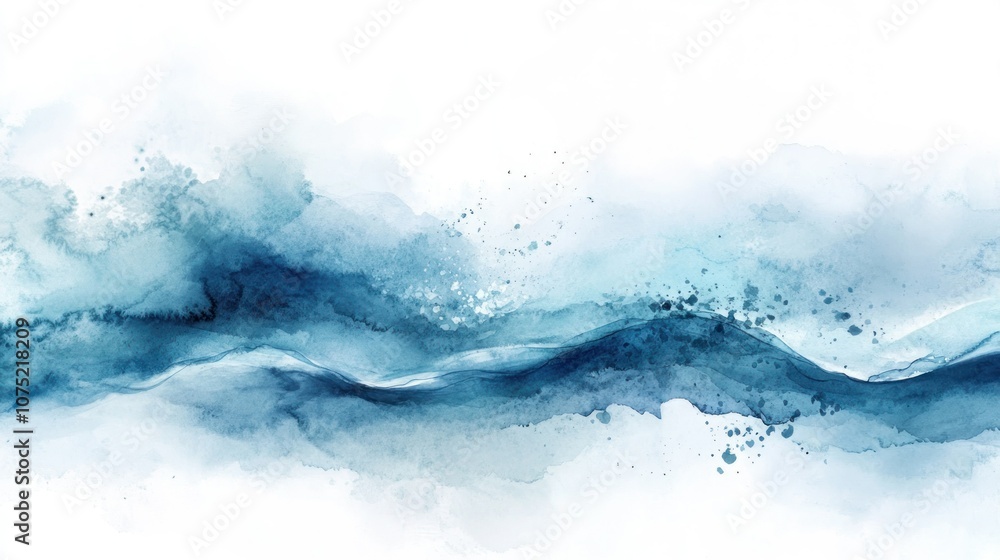 Elegant Watercolor Abstract Wave Illustration Elegant Watercolor Abstract Wave Illustration