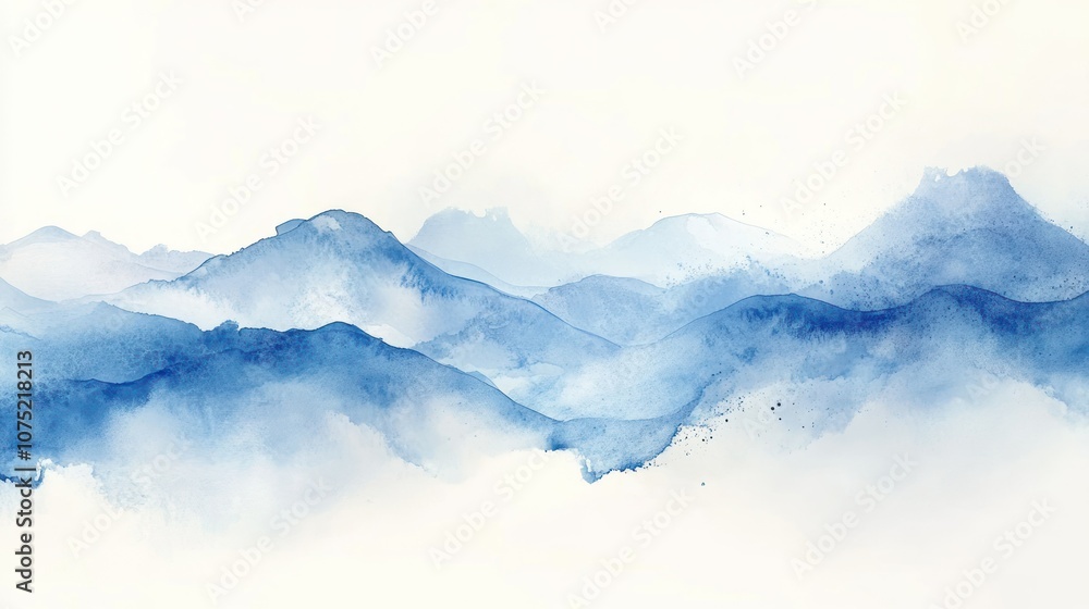 Elegant Abstract Watercolor Waves Illustration Elegant Abstract Watercolor Waves Illustration