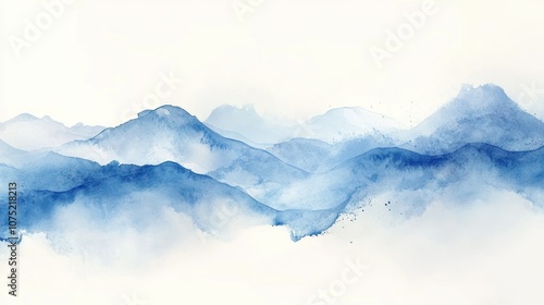 Wallpaper Mural Elegant Abstract Watercolor Waves Illustration Torontodigital.ca