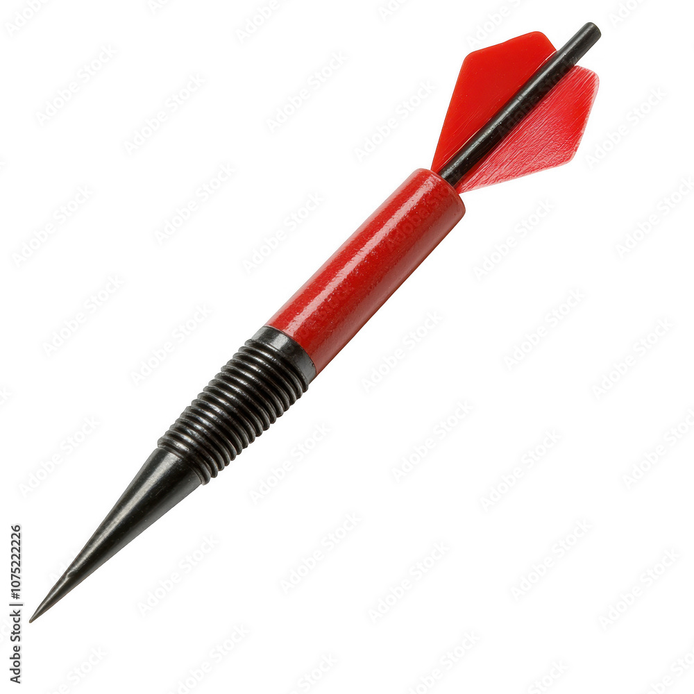Vibrant Red Dart on a Clean White Background Vibrant Red Dart on a Clean White Background