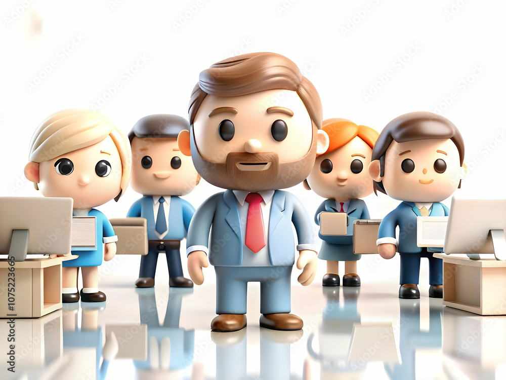 Fototapeta premium Plain Corporate Environment Background with Community Management Elements Clean Lines Ample Copy Space Professional Organized Settings Photo Stock Concept