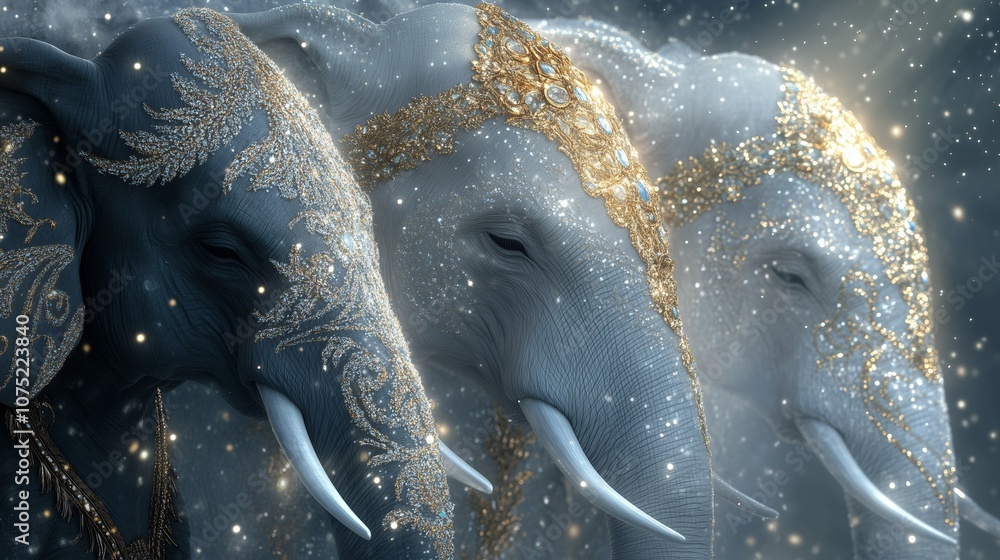 Fototapeta premium The symbol of Indian culture is the elephant