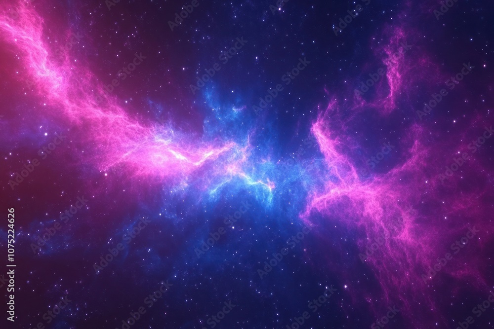 Obraz premium Stunning Cosmic Nebula with Vibrant Colors and Radiance