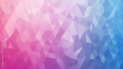 Geometric Low Poly Gradient Background in Pink and Blue Tones