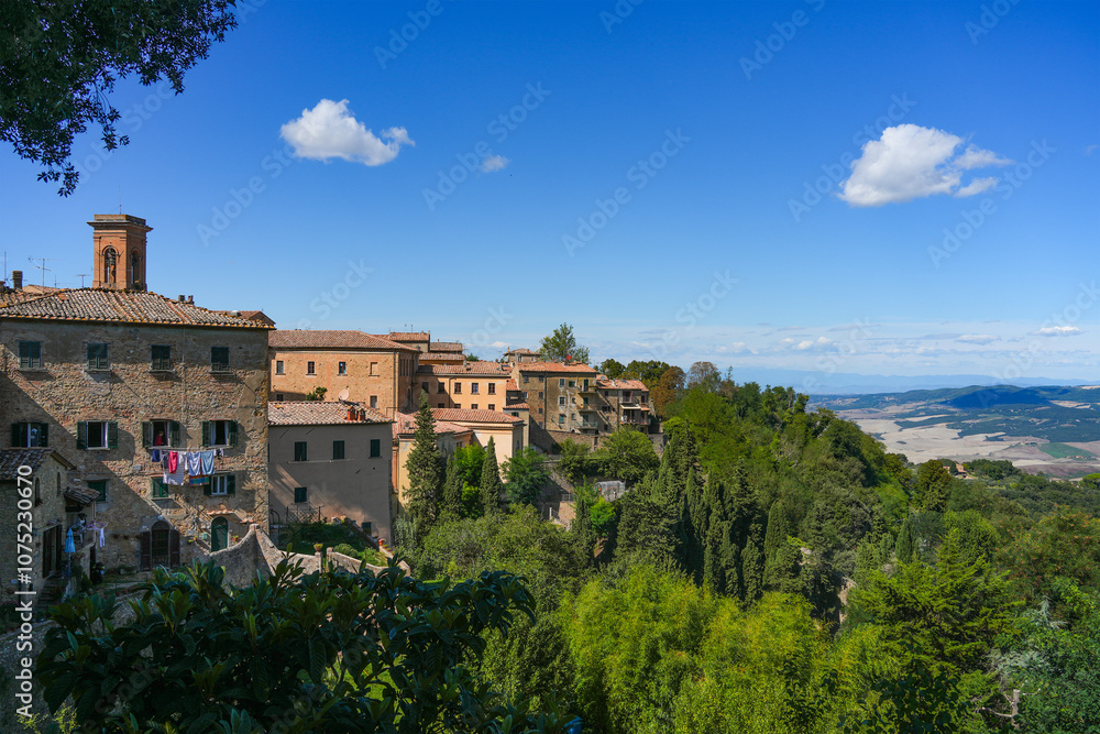 Obraz premium Scenic landscape from Volterra medieval town of Toscana, Italy, Europe 