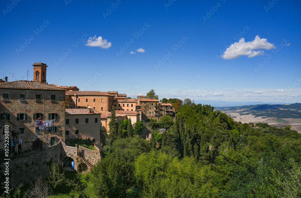 Obraz premium Scenic landscape from Volterra medieval town of Toscana, Italy, Europe 