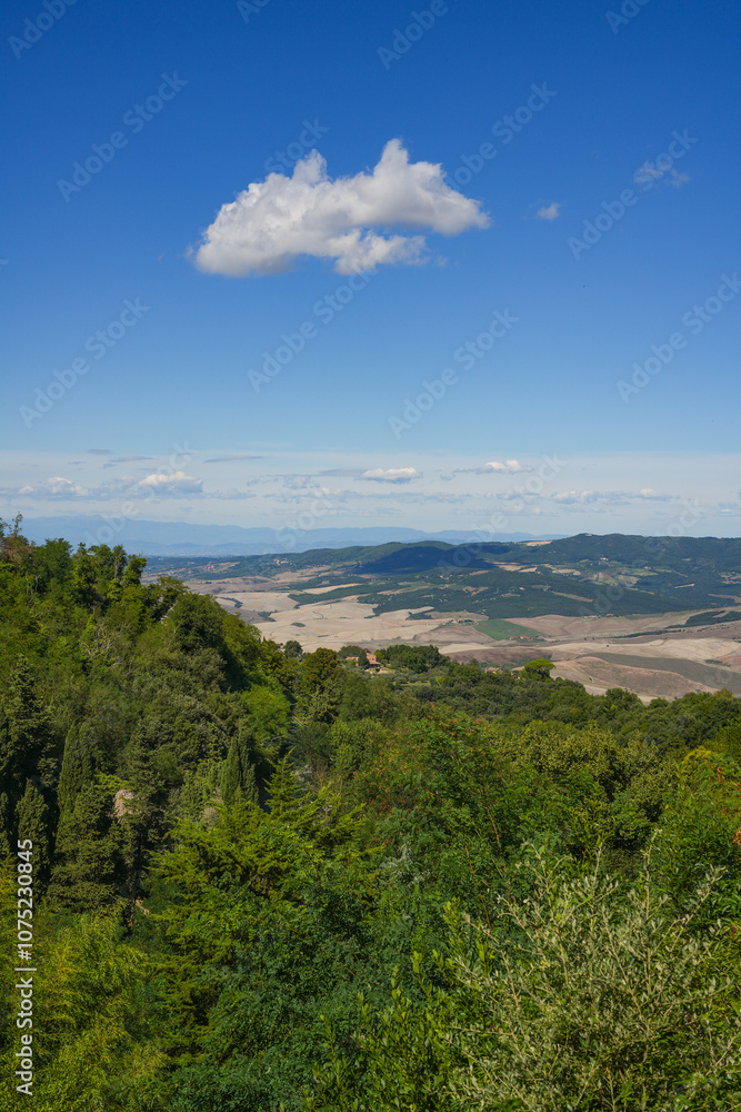 Obraz premium Scenic landscape from Volterra medieval town of Toscana, Italy, Europe 