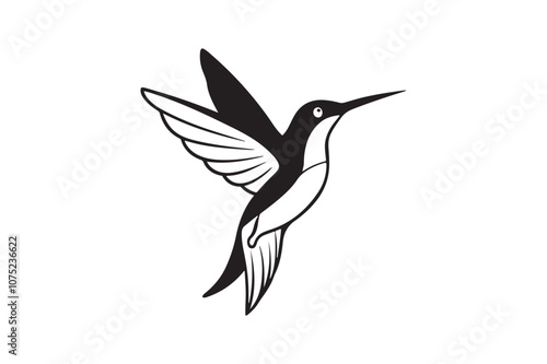 Hummingbird Silhouette vector illustration, Hummingbird Silhouette, Hummingbird Silhouette PNG