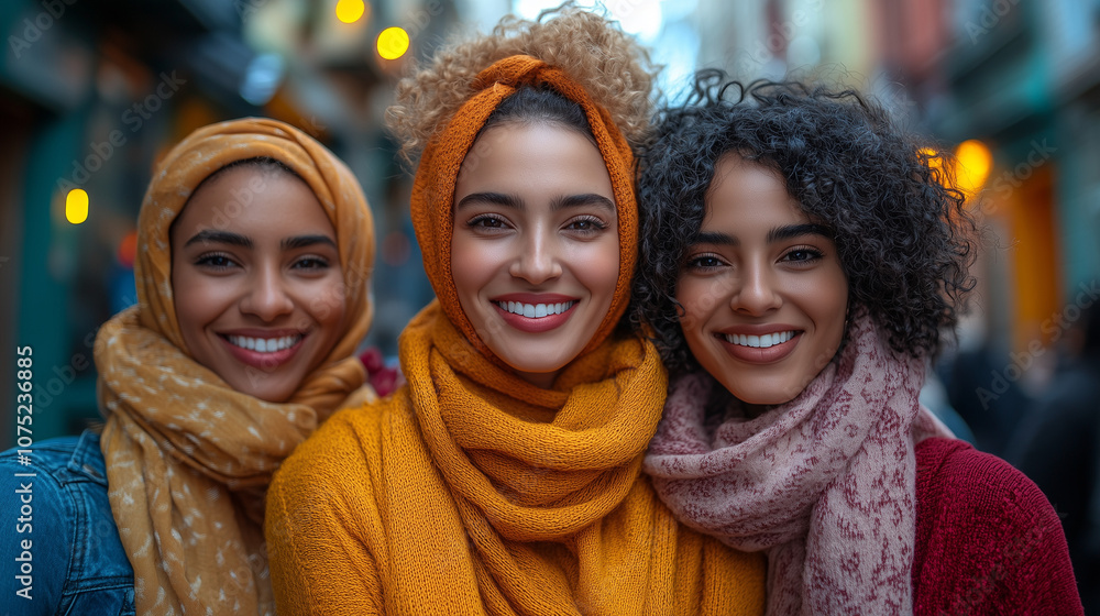 diverse group of women of different ages and ethnicities, standing outdoors diverse group of women of different ages and ethnicities, standing outdoors