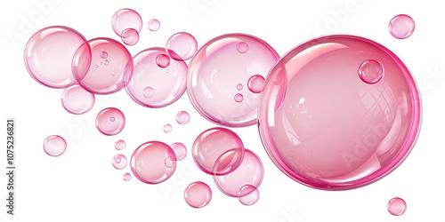 pink bubbles with transparent background