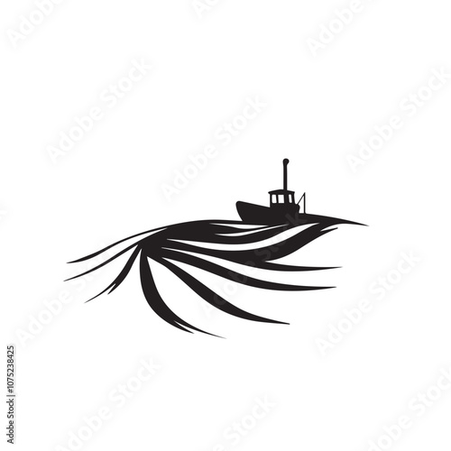 Plow In cartoon, hand-drawn flat style. image for social media, websites and UI. Isolated 2D vector design in logo, icon, sketch style, simple line vector, single color. AI Generative Art.