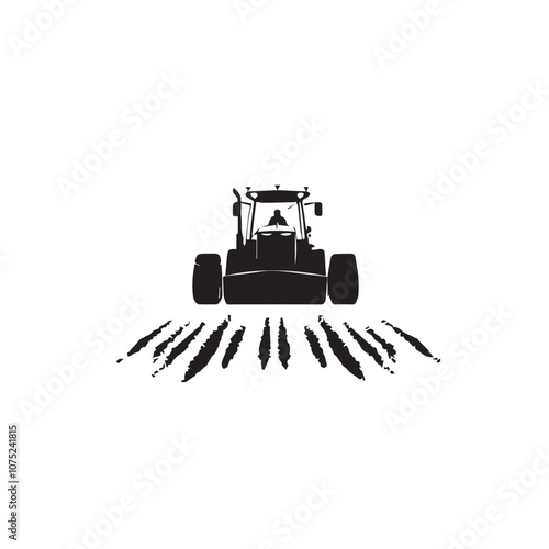 Plow In cartoon, hand-drawn flat style. image for social media, websites and UI. Isolated 2D vector design in logo, icon, sketch style, simple line vector, single color. AI Generative Art.