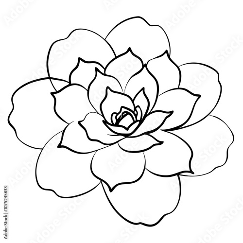 Watercolor-Inspired Flower – Soft, Blended Petals in a Delicate Vector Design