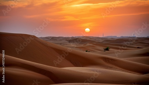 rub al khali desert at sunset abu dhabi united arab emirates photo