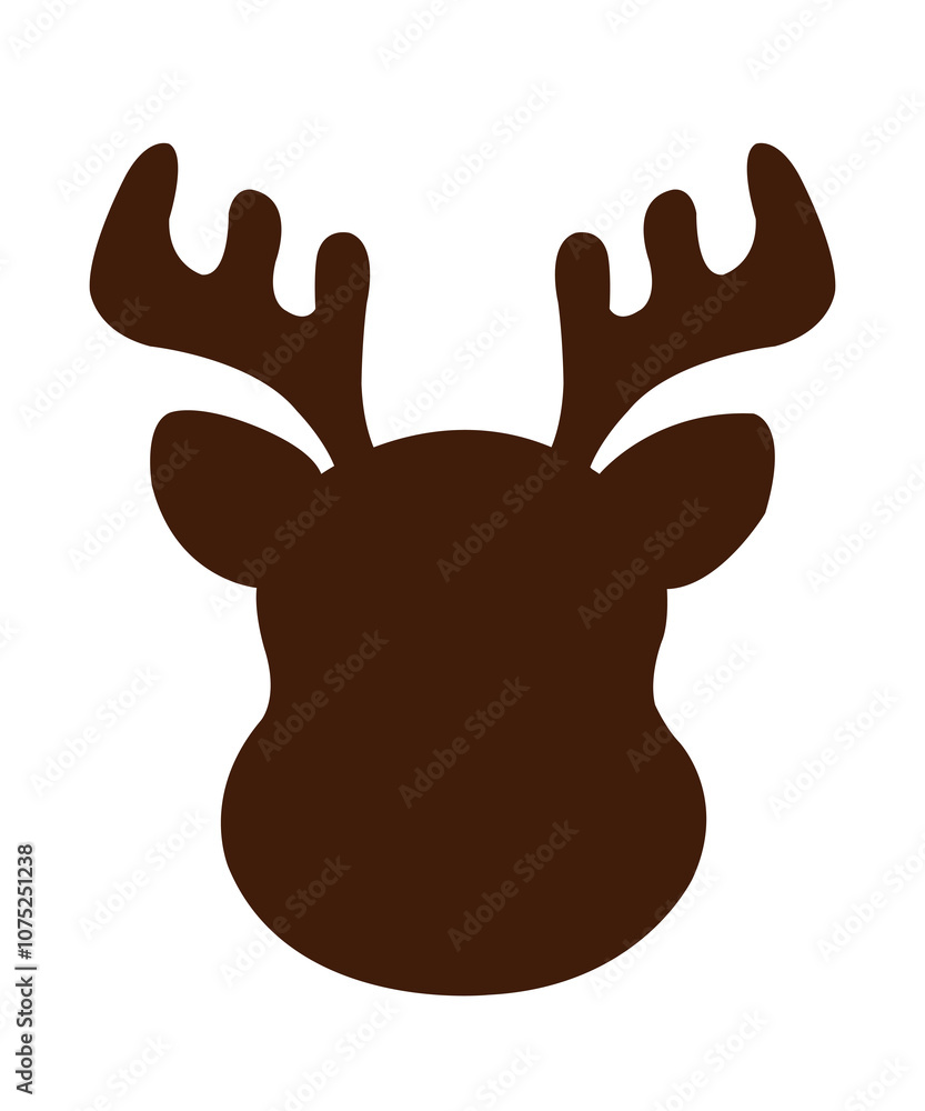 Reindeer Christmas clip art design on plain white transparent isolated background for card, shirt, hoodie, sweatshirt, apparel, card, tag, mug, icon, poster or badge Reindeer Christmas clip art design on plain white transparent isolated background for card, shirt, hoodie, sweatshirt, apparel, card, tag, mug, icon, poster or badge