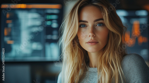 Wallpaper Mural A female entrepreneur working in the bright office of an open-concept startup	 Torontodigital.ca