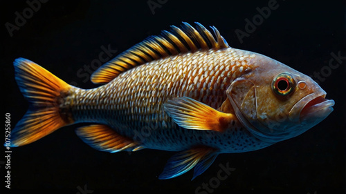 Close-up of goldfish against white background 