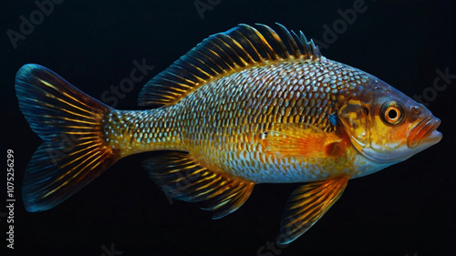 Close-up of goldfish against white background 