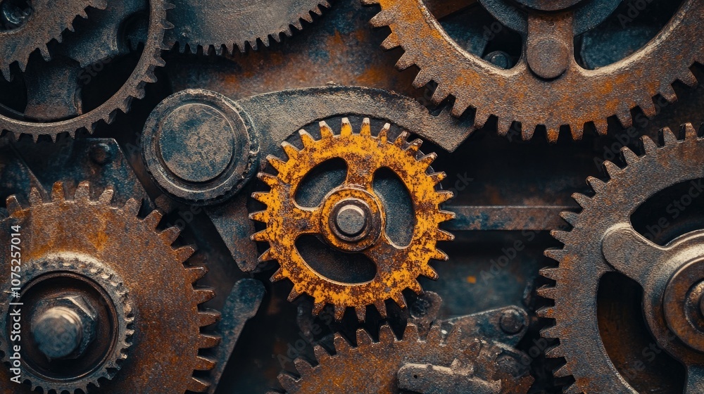 Multiple metal engine gears arranged in a row, showcasing precision and alignment in machinery. Multiple metal engine gears arranged in a row, showcasing precision and alignment in machinery.