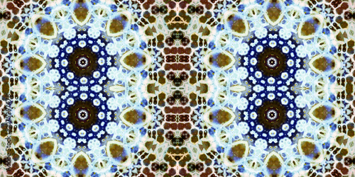 Seamless kaleidoscope pattern. The texture of the woven pattern. Endless pattern