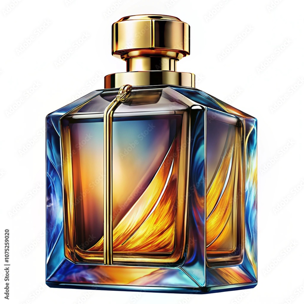 men's perfume in beautiful bottles isolated on white