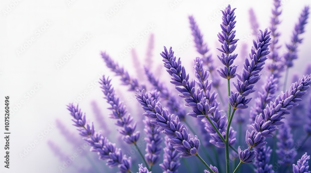 Fototapeta premium Lavender Flower Illustration Botanical Art with Soft Purple Hues
