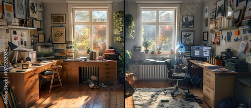 The Reality of Home Offices: A Contrast Between Ideal and Everyday