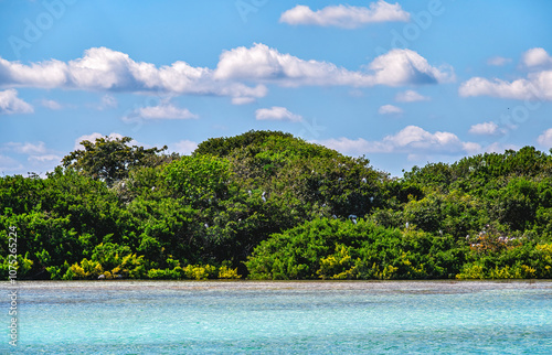 Beautiful landscape photo taken in Laguna Bacalar in Mexico