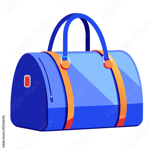 blue duffel bag