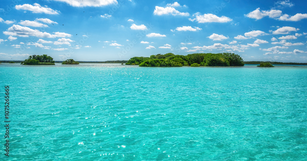 Beautiful landscape photo taken in Laguna Bacalar in Mexico Beautiful landscape photo taken in Laguna Bacalar in Mexico