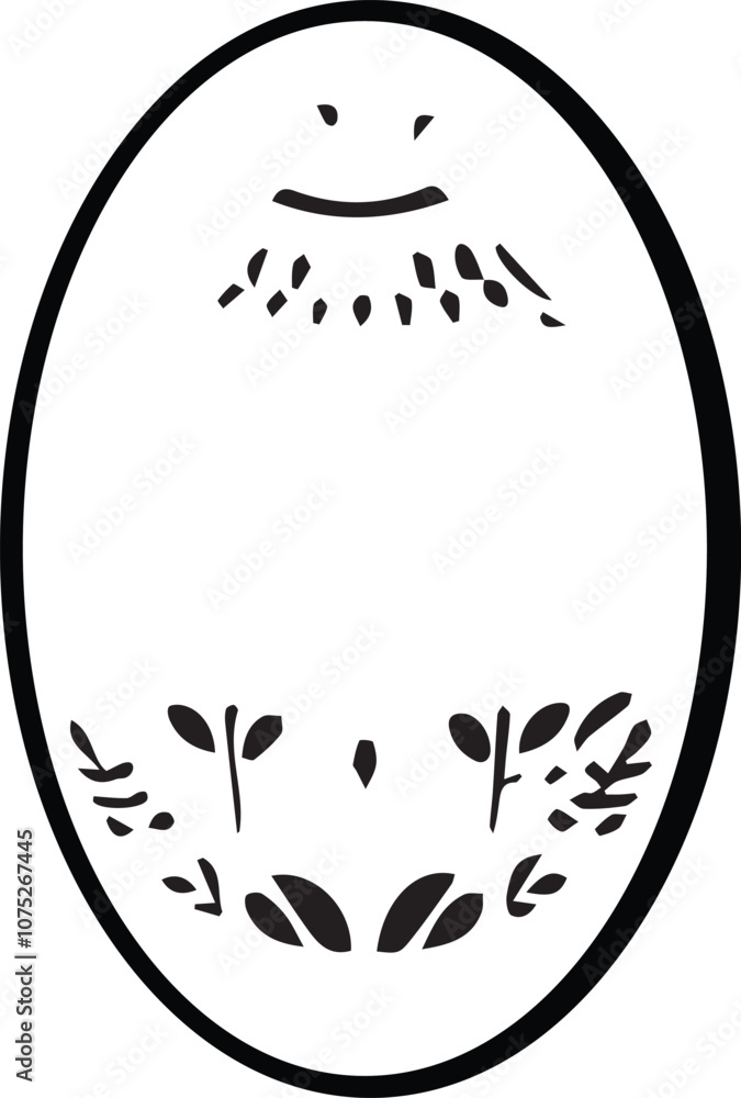 Obraz premium Easter egg silhouette vector EPS