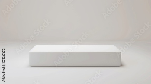 Clean Minimalist White Box Mockup 