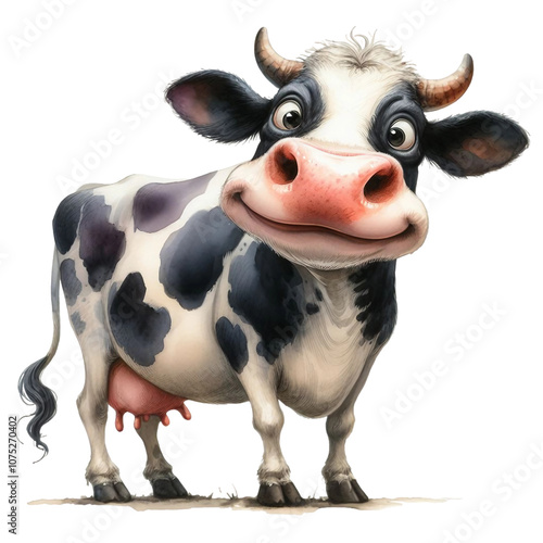 funny cow cartoon illustration photo