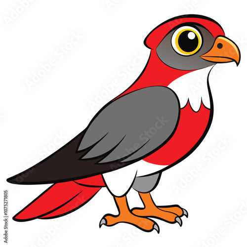 falcon cartoon illustration isolated on white background