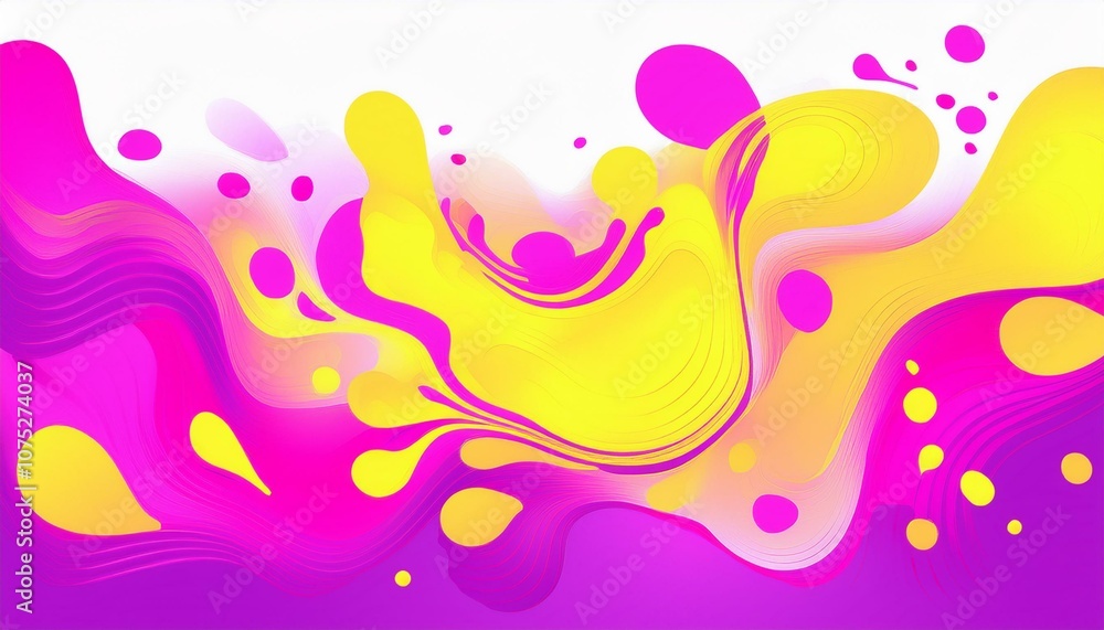 Abstract colorful background with vibrant yellow and pink liquid shapes. Abstract colorful background with vibrant yellow and pink liquid shapes.