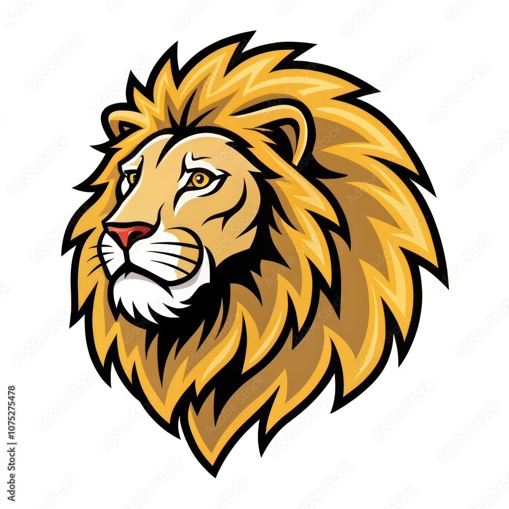 A Detailed Illustration of a Lion’s Head Showcasing Its Majestic Mane in a Bold Design A Detailed Illustration of a Lion’s Head Showcasing Its Majestic Mane in a Bold Design
