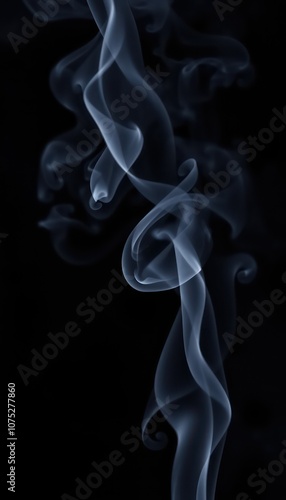 Soft Smoke Swirling Against a Dark Background Create an Ethereal Atmosphere