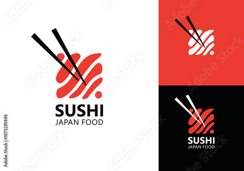 simple sushi logo. japanese food restaurant vector design inspiration	