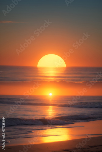 sunset over the ocean
