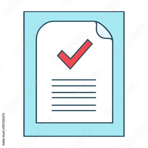 Document with checkmark symbolizing task completion in office settings